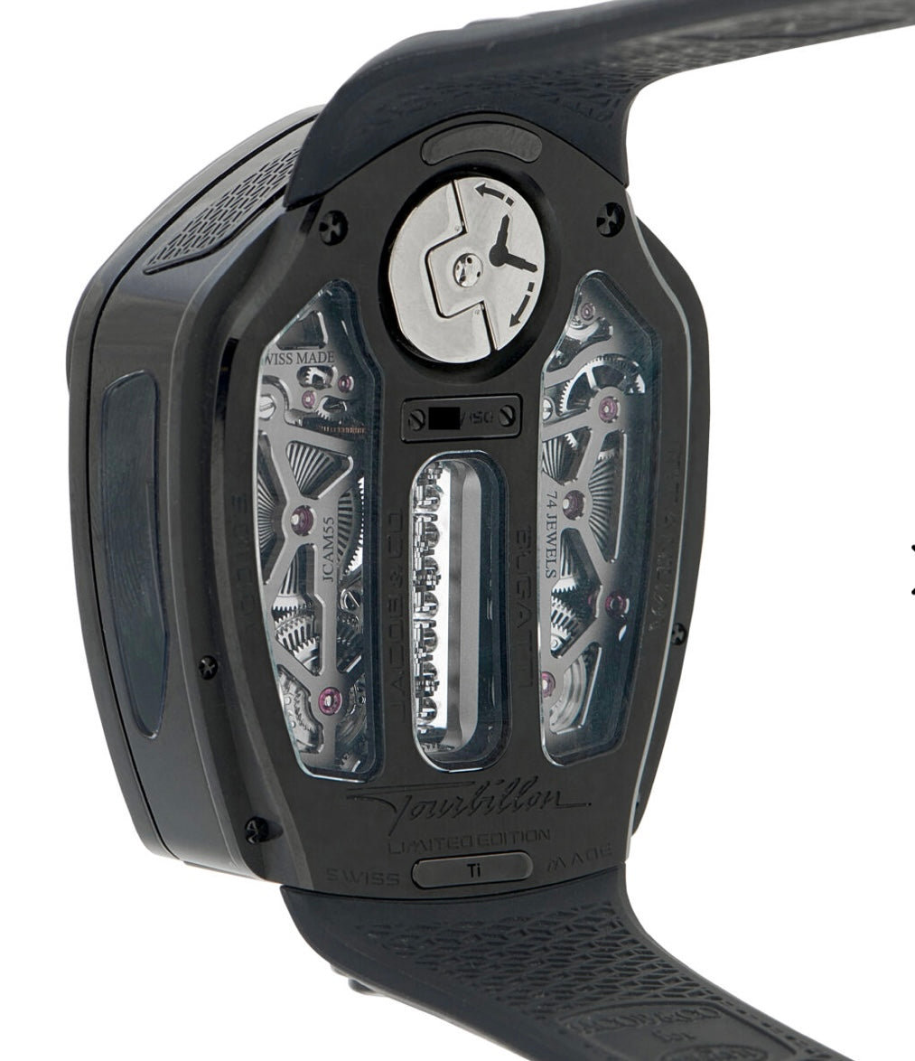 JACOB & CO
Jacob & Co Bugatti Tourbillon Black Titanium Watch BU300.21.AA.AA.BBRUA